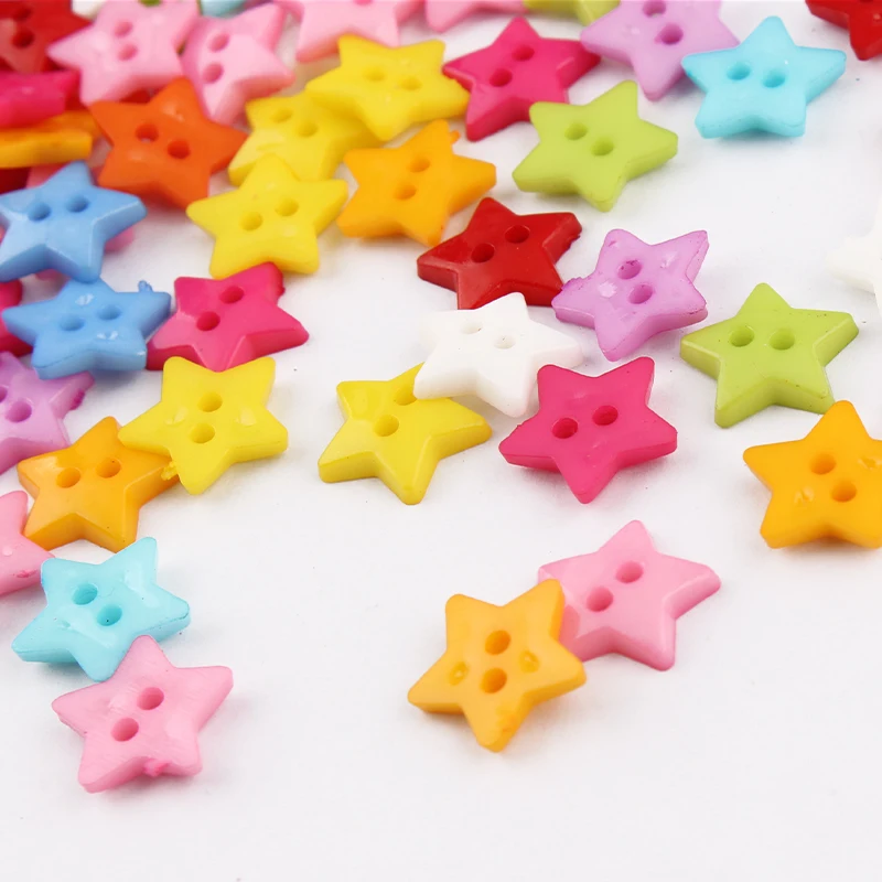 100PCS Clothes Sewing Accessories 2Holes Star Flatback Colorful Cartoon Buttons Botones Craft Buttons MINI 12*12mm
100PCS Clothes Sewing Accessories 2Holes Star Flatback Colorful Cartoon Buttons Botones Craft Buttons MINI 12*12mm