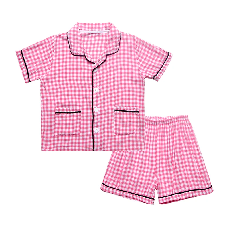 KISBINI Summer Baby Boys Girls Pajamas Set Plaid Printed Short Sleeve Homewear Unisex Cotton Kid Children Pyjamas Set Sleepwear
KISBINI Summer Baby Boys Girls Pajamas Set Plaid Printed Short Sleeve Homewear Unisex Cotton Kid Children Pyjamas Set Sleepwear