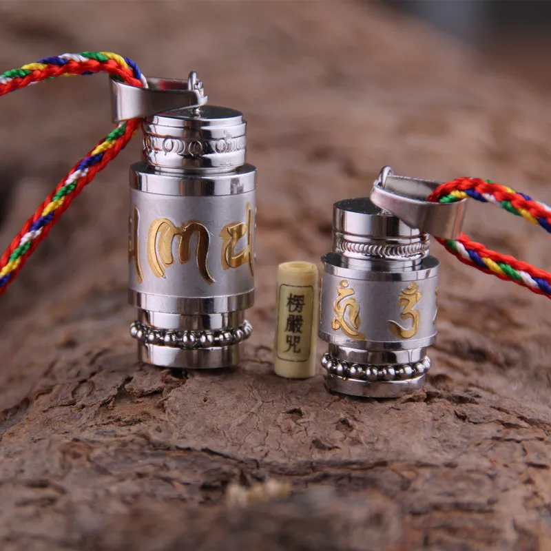 Stainless Steel Buddhism Six Words Rotatable Necklace women Om Mani Padme Hum Prayer Wheel Mantra Bottle Urn men Necklace
Stainless Steel Buddhism Six Words Rotatable Necklace women Om Mani Padme Hum Prayer Wheel Mantra Bottle Urn men Necklace