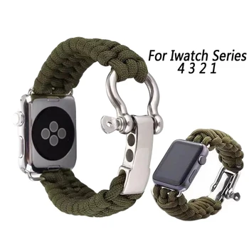 Sport Strap For Apple Watch 4 Band 44mm 40mm iwatch band 4 3 2 1 42mm/38mm Survival Rope Metal Bolt Clasp Wrist Bracelet belt
Sport Strap For Apple Watch 4 Band 44mm 40mm iwatch band 4 3 2 1 42mm/38mm Survival Rope Metal Bolt Clasp Wrist Bracelet belt