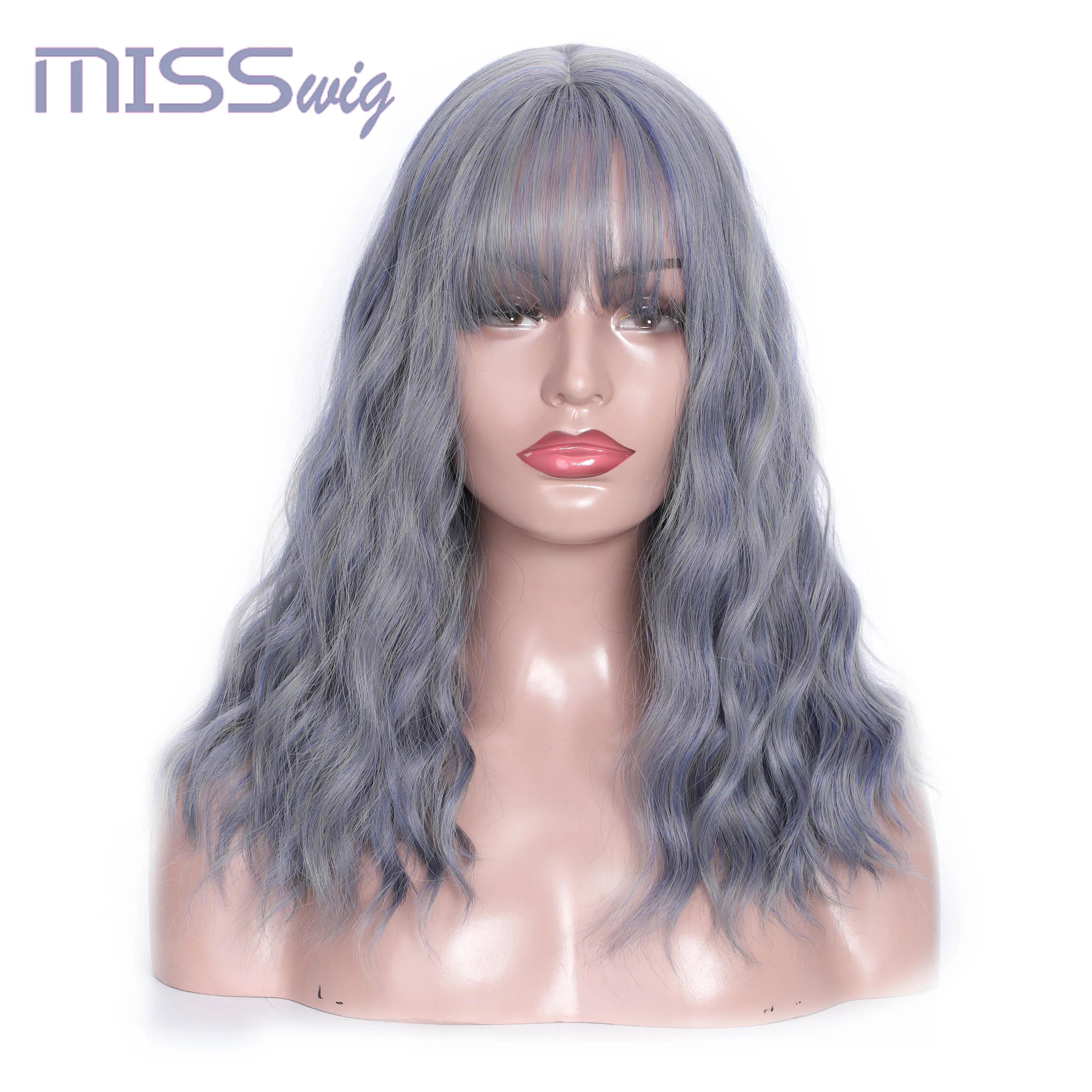 MISS WIG 20 Inch Long Mix Blue Water Wavy Wigs for Women Synthetic Hair Heat Resistant With African American Pink 2 Colors
MISS WIG 20 Inch Long Mix Blue Water Wavy Wigs for Women Synthetic Hair Heat Resistant With African American Pink 2 Colors