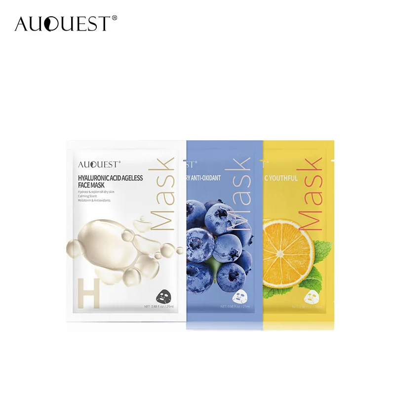 AuQuest 1/lot Skin Care Facial Mask Blueberry Vitamin C Hyaluronic acid Moisturizing Oil Control Wrapped Mask Face Care
AuQuest 1/lot Skin Care Facial Mask Blueberry Vitamin C Hyaluronic acid Moisturizing Oil Control Wrapped Mask Face Care
