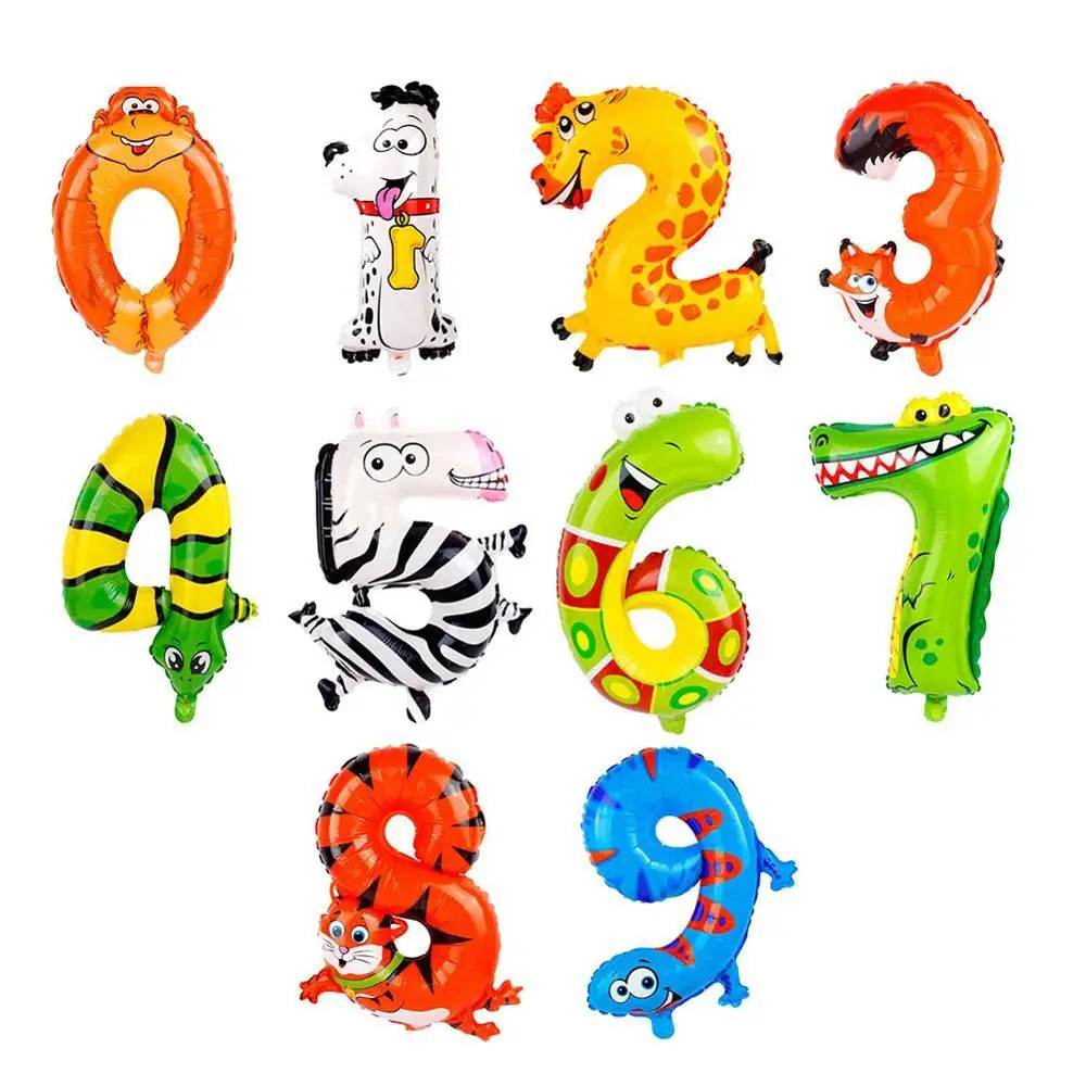1pc Animal Balloons Jungle Safari Party number 0-9 Summer Party Decorations Foil Birthday Anniversary Adventure Party Decor Kids
1pc Animal Balloons Jungle Safari Party number 0-9 Summer Party Decorations Foil Birthday Anniversary Adventure Party Decor Kids