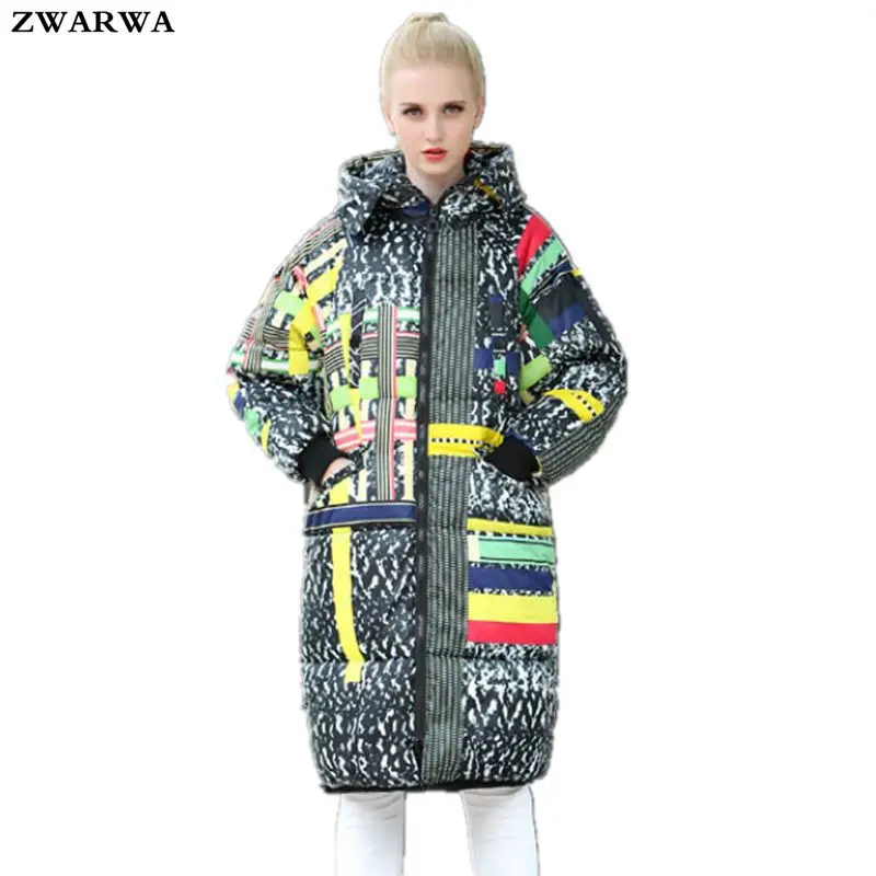 2017 Winter Jacket Women Knee Long Coat Loose Thi...