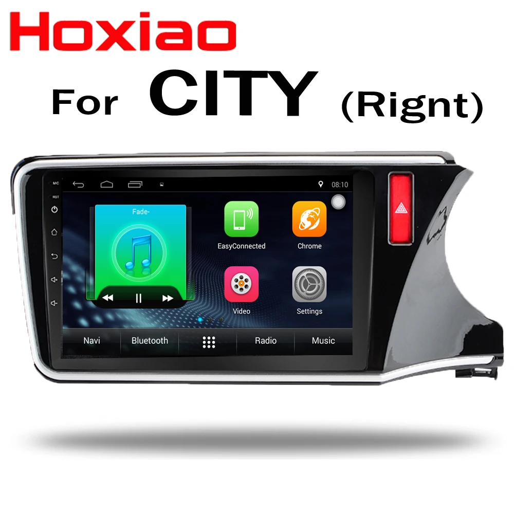 Android dvd плеер автомобиля для HONDA CITY (справа) 2015 2016 2017 2018 10 дюймов gps навигация 2 din