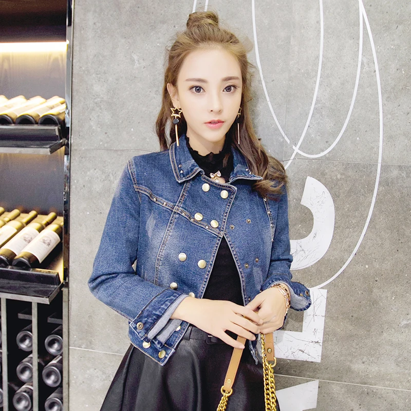 new arrived spring Jackets woman denim Fashion Casual Turn down Collar long sleeves Slim Short Single Breasted Coat
new arrived spring Jackets woman denim Fashion Casual Turn down Collar long sleeves Slim Short Single Breasted Coat