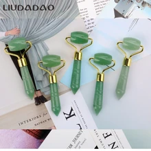 אוונטורין ירקן רולים לעיסוי טבעי קריסטל מתיחת הפנים רולרס טיפוח עור כלים מיני אבן פנים עיסוי יופי בריאות כלים(China)