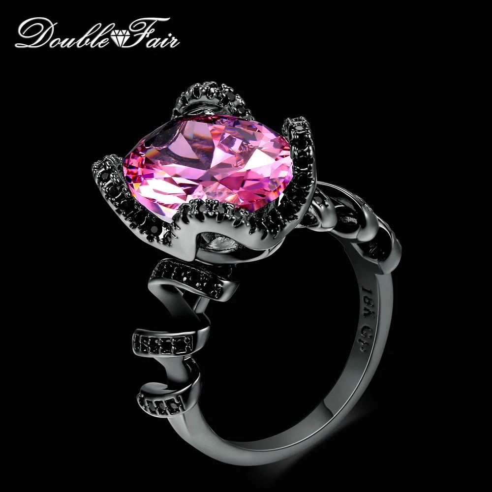 Double Fair Big Oval Pink Cubic Zirconia Ring Sets Black Gold Color Fashion Wedding/Engagement Party Jewelry For Women DFDD028
Double Fair Big Oval Pink Cubic Zirconia Ring Sets Black Gold Color Fashion Wedding/Engagement Party Jewelry For Women DFDD028