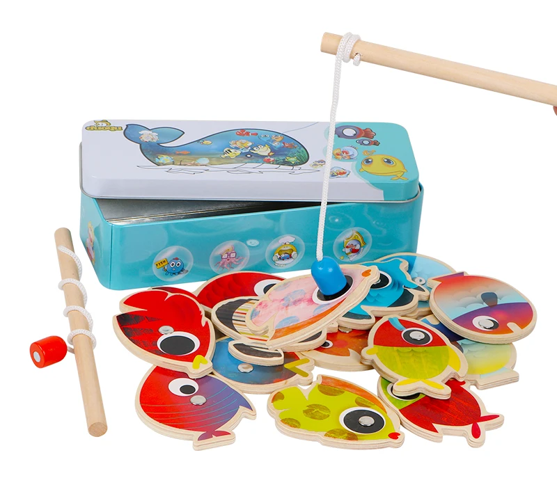 Caja Pesca Magnética Granja De Madera Dactic Caja Pesca Magnética Granja De Madera Dactic
