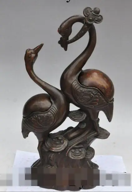 S7203 17" chinese bronze ruyi crane bird Lovers Couples statue Incense Burner Censer D0318
S7203 17" chinese bronze ruyi crane bird Lovers Couples statue Incense Burner Censer D0318