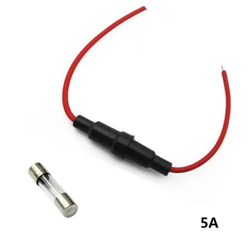 5pcs Waterproof Auto Fuse Holder 20CM with 22 AWG Wire Cable + 5pcs 5A 5x20mm Insurance Transparent Tube
5pcs Waterproof Auto Fuse Holder 20CM with 22 AWG Wire Cable + 5pcs 5A 5x20mm Insurance Transparent Tube