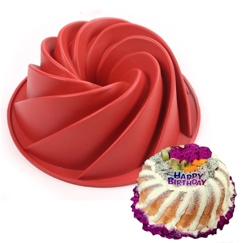 ERMAKOVA Silicone Non-stick Baking Deep Bundt Savarin Chiffon Swirl Shape Cake Baking Mold Pan Kitchen Baking Tool
ERMAKOVA Silicone Non-stick Baking Deep Bundt Savarin Chiffon Swirl Shape Cake Baking Mold Pan Kitchen Baking Tool