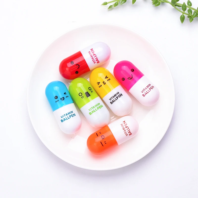 6 Pcs/lot Face Retractable Ballpoint Pen Blue Refill 0.5mm Pill Ballpen Kawaii Stationery Canetas Escolar School Office Tools
6 Pcs/lot Face Retractable Ballpoint Pen Blue Refill 0.5mm Pill Ballpen Kawaii Stationery Canetas Escolar School Office Tools