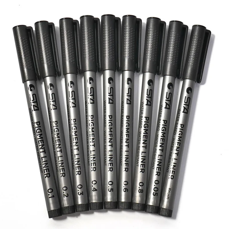 9 Sizes Hot Sale Waterproof Art Sketch Comics Art Markers Smooth Pigment Liner Micron Pen Needle Drawing Marker School Papeleria
9 Sizes Hot Sale Waterproof Art Sketch Comics Art Markers Smooth Pigment Liner Micron Pen Needle Drawing Marker School Papeleria