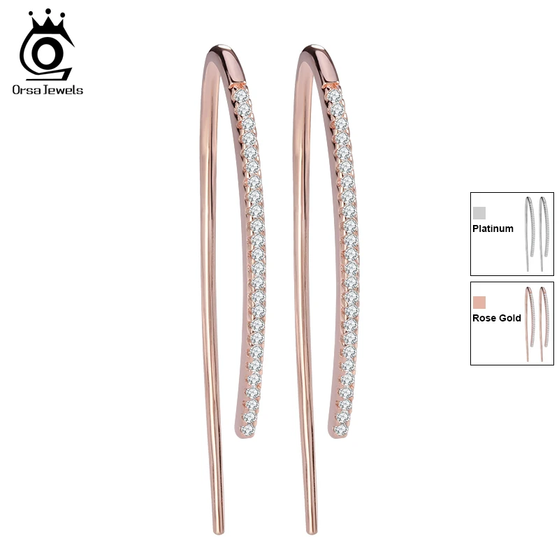 ORSA JEWELS 2019 New Eco-Friendly Beautiful Rose Gold Color Earrings for Women Micro Paved CZ Earring For Girls and Women OE121
ORSA JEWELS 2019 New Eco-Friendly Beautiful Rose Gold Color Earrings for Women Micro Paved CZ Earring For Girls and Women OE121