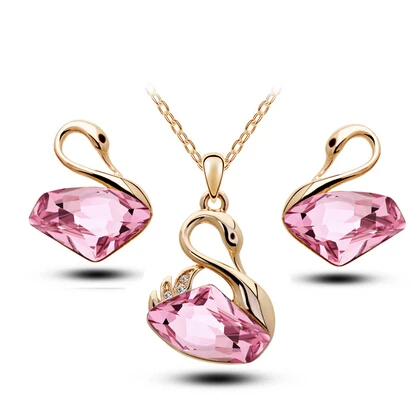 Classic crystal swan fashion wild Earrings Necklace 2015 new hot sale jewelry set free shipping LM-S147
Classic crystal swan fashion wild Earrings Necklace 2015 new hot sale jewelry set free shipping LM-S147