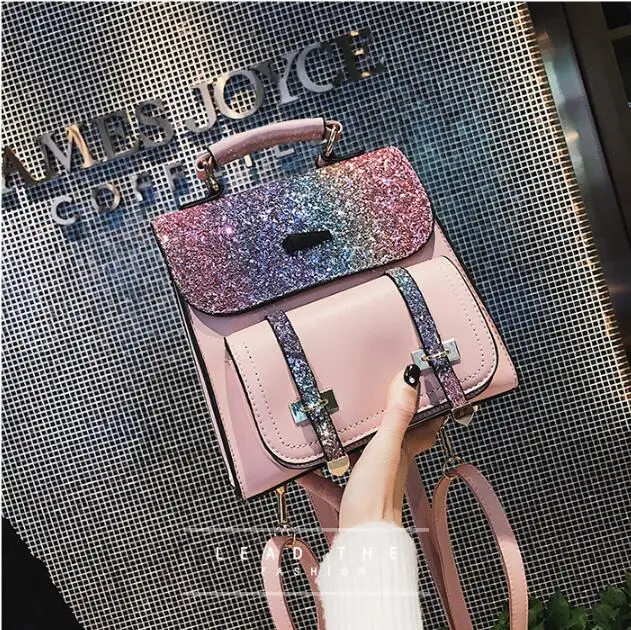 Sequin Backpacks For Women 2019 School Bags For Teenager Girls Zipper Lock Design Fashion Female PU Leather Portable Backpack
Sequin Backpacks For Women 2019 School Bags For Teenager Girls Zipper Lock Design Fashion Female PU Leather Portable Backpack
