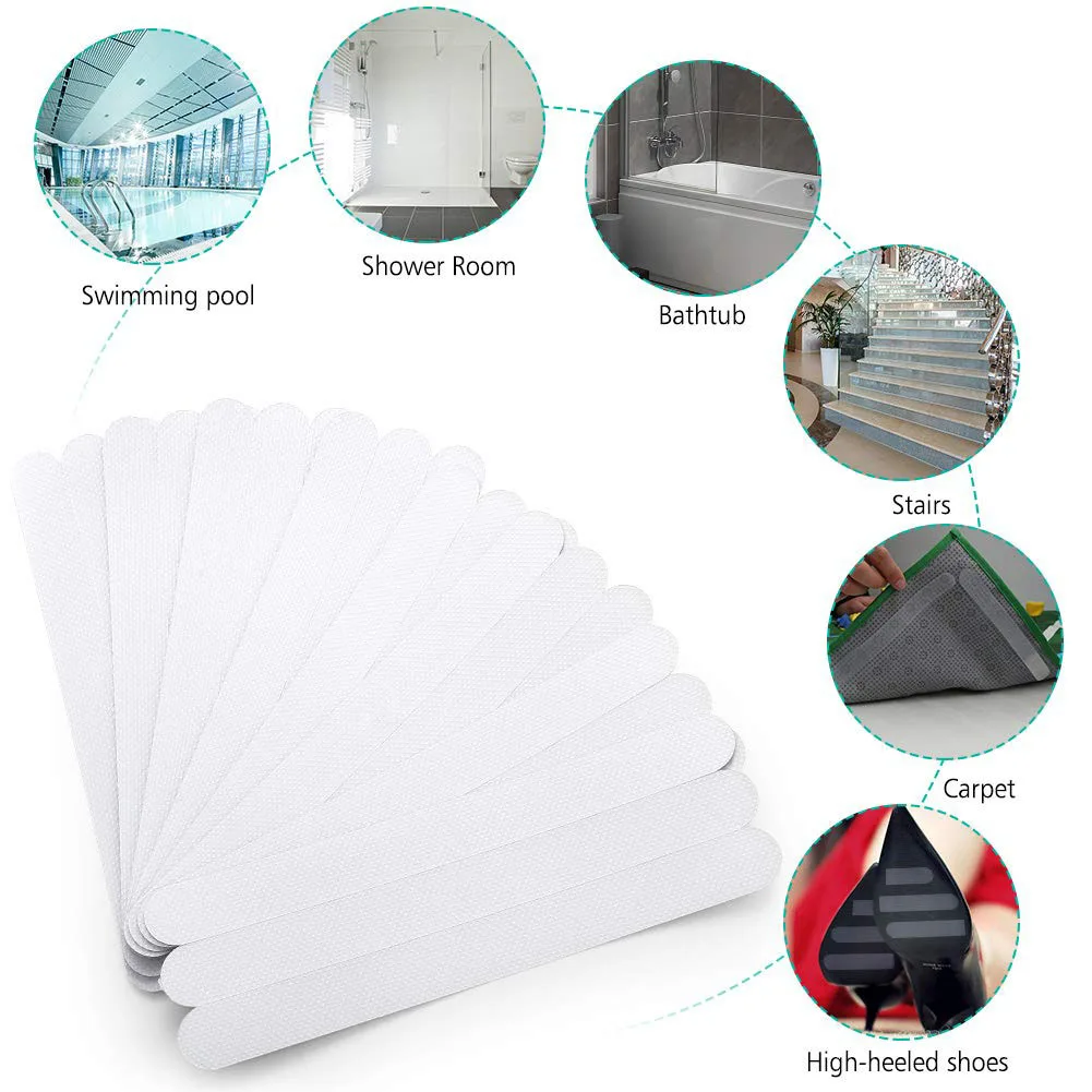 12pc Anti-Slip Strips Stickers Bath Safety Strips Transparent Non Slip Strips Stickers For Bathtubs Showers Stairs Floors
12pc Anti-Slip Strips Stickers Bath Safety Strips Transparent Non Slip Strips Stickers For Bathtubs Showers Stairs Floors