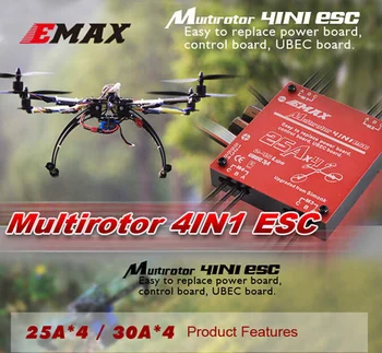 Emax Brushless 25A SimonK 4-in-1 Quattro Quadcopter ESC Speed Controller Built-in UBEC
Emax Brushless 25A SimonK 4-in-1 Quattro Quadcopter ESC Speed Controller Built-in UBEC
