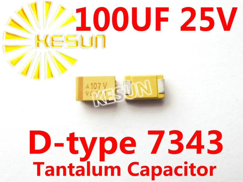 100 мкФ 25V D Тип 7343 2917 107E SMD Танталовый конденсатор коннектор DZ d107k025rnj x500PCS
100 мкФ 25V D Тип 7343 2917 107E SMD Танталовый конденсатор коннектор DZ d107k025rnj x500PCS