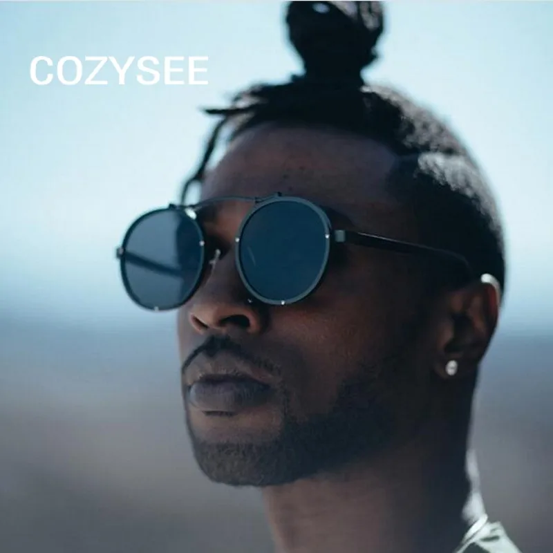 Classic Round Steampunk Sunglasses Police Gradient Lens Oversize Retro Metal Springs Decoration Reflective Lens Punk Glasses
Classic Round Steampunk Sunglasses Police Gradient Lens Oversize Retro Metal Springs Decoration Reflective Lens Punk Glasses