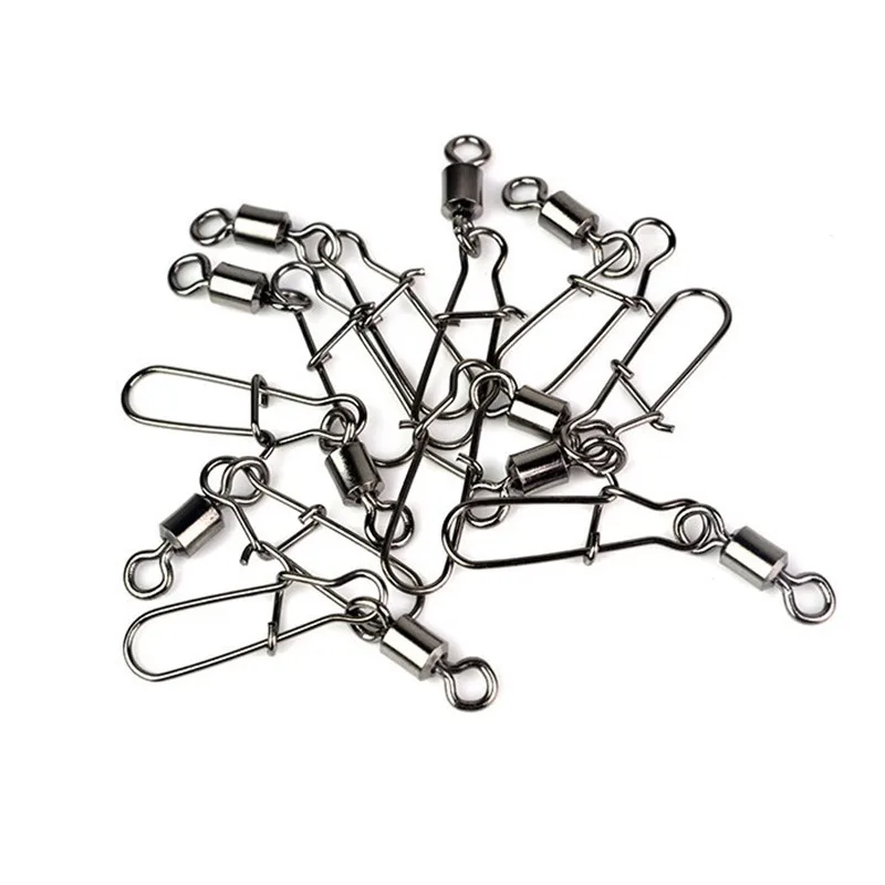 20pcs/lot Stainless Steel Fishing Connector Pin Bearing Rolling Swivel Snap Pins Fishhook Lure Sea Fishing Tackle Accessories
20pcs/lot Stainless Steel Fishing Connector Pin Bearing Rolling Swivel Snap Pins Fishhook Lure Sea Fishing Tackle Accessories