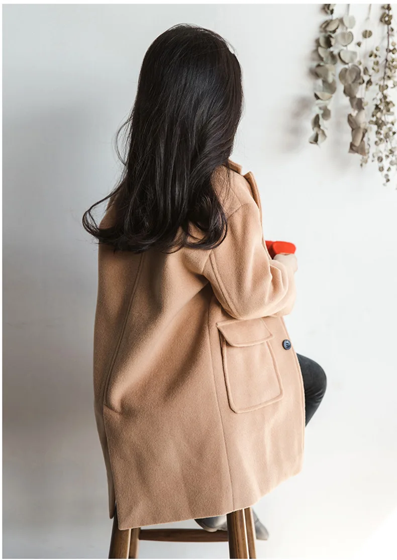 woolen big girls clothes autumn Korean trench coats kids long toddler winter coat children clothing 2018 new arrive outwears top (5)