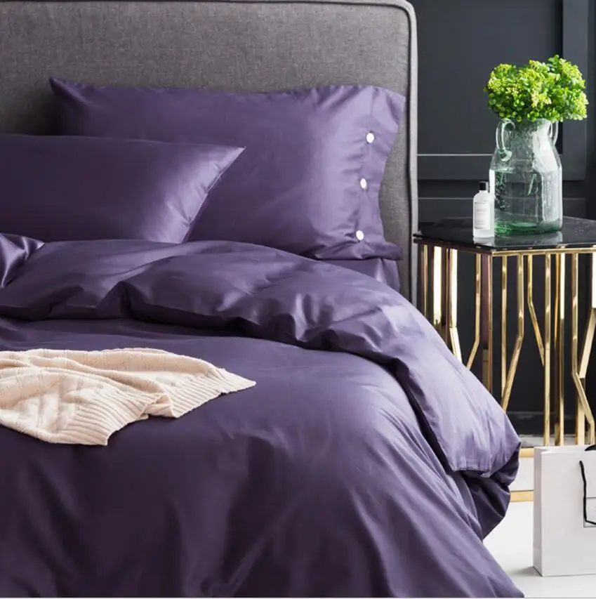 60S Egypt Cotton Duvet Cover Sets Queen King Size 4pcs Luxury Bedding Set Solid Color Bed Cover Bedsheet Pillowcases Black White
60S Egypt Cotton Duvet Cover Sets Queen King Size 4pcs Luxury Bedding Set Solid Color Bed Cover Bedsheet Pillowcases Black White