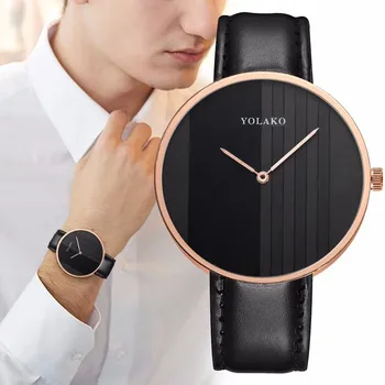 YOLAKO Brand Men Women Leather Business Stripe Watch Luxury Fashion Unisex Analog Quartz Simple Watch Clock
YOLAKO Brand Men Women Leather Business Stripe Watch Luxury Fashion Unisex Analog Quartz Simple Watch Clock