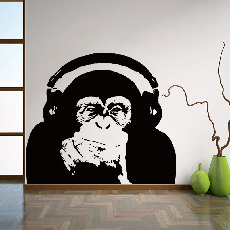 Thinking gorilla Wall Decals Art design home decoration Vinyl monkey music Wall Sticker Bedroom Wall Art Mural L131
Thinking gorilla Wall Decals Art design home decoration Vinyl monkey music Wall Sticker Bedroom Wall Art Mural L131
