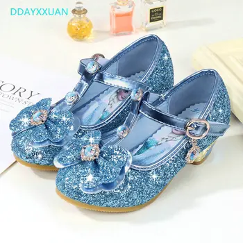 Girls Wedding Shoes Glitter New Brand High Heels Children Elsa Princess Sandals Dance Kids Fashion Party Shoes with Bow
Girls Wedding Shoes Glitter New Brand High Heels Children Elsa Princess Sandals Dance Kids Fashion Party Shoes with Bow