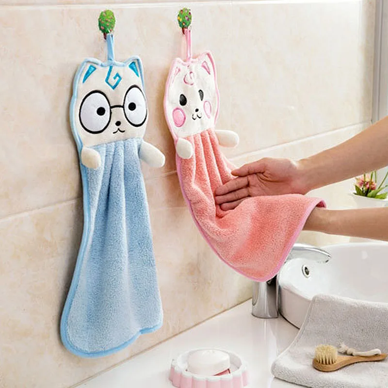 Cute Cat Hand Towels For Kids Soft Coral Kitchen Hanging Dishcloths Cartoon Animal Towel For Kindergarten Children
Cute Cat Hand Towels For Kids Soft Coral Kitchen Hanging Dishcloths Cartoon Animal Towel For Kindergarten Children