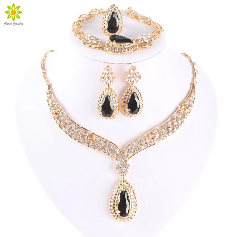 Fashion Crystal Necklace Collar Jewelry Sets For Women Party Accessories African Beads Earrings Bracelet Ring Sets Vintage Black
Fashion Crystal Necklace Collar Jewelry Sets For Women Party Accessories African Beads Earrings Bracelet Ring Sets Vintage Black