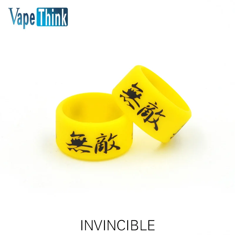 5pcs in 1 Vapethink Invincible Chinese Word Silicone Rubber Gel Vape Band Ring Vapeband E Cigarette Purple Yellow /w Detail Bag
5pcs in 1 Vapethink Invincible Chinese Word Silicone Rubber Gel Vape Band Ring Vapeband E Cigarette Purple Yellow /w Detail Bag