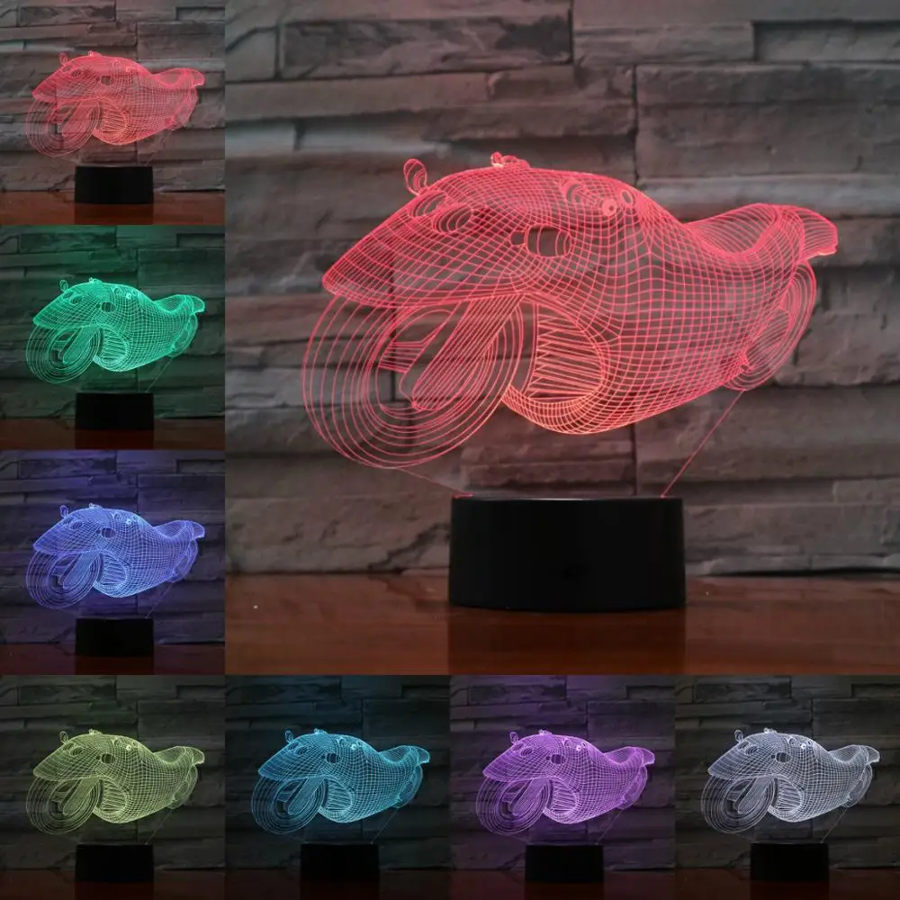 3D Night Light Motorcycle 3D Table Lamp LED Bulb Home Decor Cool Motor Fans Collection Flashlight Bedside Accompany Mood Lights
3D Night Light Motorcycle 3D Table Lamp LED Bulb Home Decor Cool Motor Fans Collection Flashlight Bedside Accompany Mood Lights