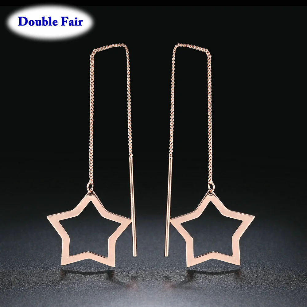 New OL Style Metal Star Dangle Earrings For Women Long Chain Rose Gold Color Drop Earring Fashion Jewelry Wholesale DWE765
New OL Style Metal Star Dangle Earrings For Women Long Chain Rose Gold Color Drop Earring Fashion Jewelry Wholesale DWE765
