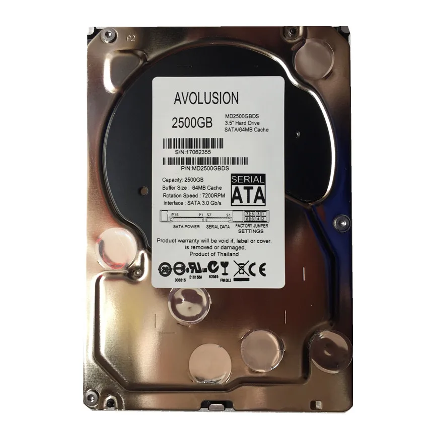 2500GB SATA 3.5inch 7200RPM 64MB Cache Enterprise Grade Security CCTV Hard Drive Warranty for 1-year
2500GB SATA 3.5inch 7200RPM 64MB Cache Enterprise Grade Security CCTV Hard Drive Warranty for 1-year