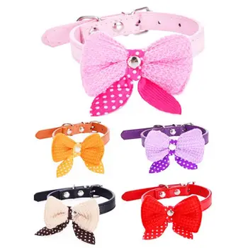 1Pcs Adjustable PU Leather Pet Dog Collars With Cute Dot Knit Bowknot Puppy Kitten Cat Collars Necklace Chain Pet Accessories
1Pcs Adjustable PU Leather Pet Dog Collars With Cute Dot Knit Bowknot Puppy Kitten Cat Collars Necklace Chain Pet Accessories