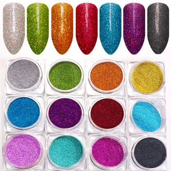 12 colors 1 set 1mm diameter Pearlescent glitter Holographic Nail Glitter Decorations bright color Dust Powder
12 colors 1 set 1mm diameter Pearlescent glitter Holographic Nail Glitter Decorations bright color Dust Powder