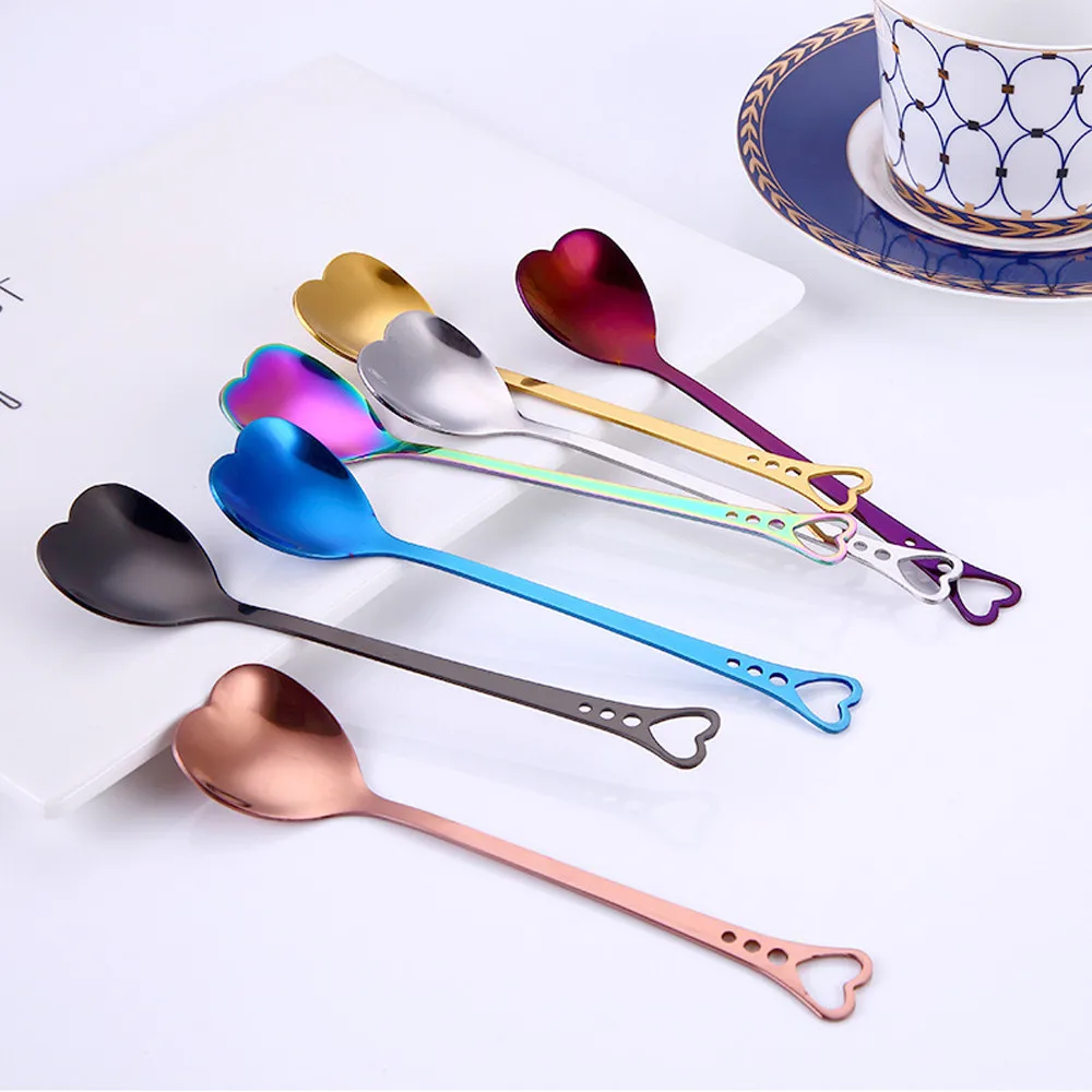 Colorful Stainless Steel Heart Shape Coffee Spoon Wedding Dessert Tea Stir Spoon Kitchen Supplies Luxury Tableware Kitchen Gadge
Colorful Stainless Steel Heart Shape Coffee Spoon Wedding Dessert Tea Stir Spoon Kitchen Supplies Luxury Tableware Kitchen Gadge