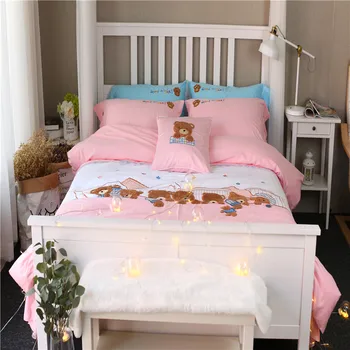Kids 100%Cotton Soft Duvet cover set Pink Cute Bedding Set Twin Full Queen size Bed Sheet/Fitted sheet Pillow shams
Kids 100%Cotton Soft Duvet cover set Pink Cute Bedding Set Twin Full Queen size Bed Sheet/Fitted sheet Pillow shams