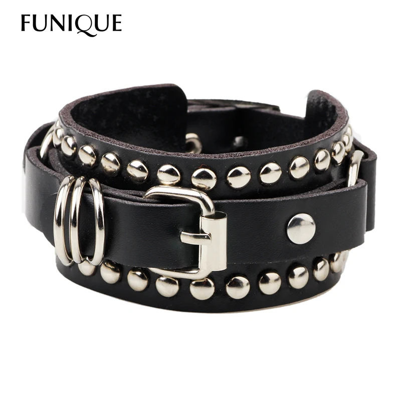 FUNIQUE Watch Belt Design Genuine Leather Bracelets Biker Man Wrap Bracelets & Bangles Fashion Jewelry Bracelet for Men Momen
FUNIQUE Watch Belt Design Genuine Leather Bracelets Biker Man Wrap Bracelets & Bangles Fashion Jewelry Bracelet for Men Momen