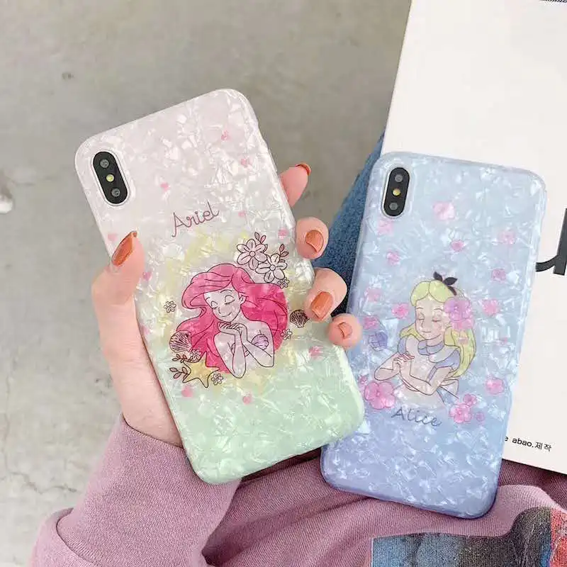 Cartoon cute Alice mobile phone case for iPhoneXR XS MAX pink shell pattern flowers mermaid case for iphone7 6s 8plus case coque
Cartoon cute Alice mobile phone case for iPhoneXR XS MAX pink shell pattern flowers mermaid case for iphone7 6s 8plus case coque