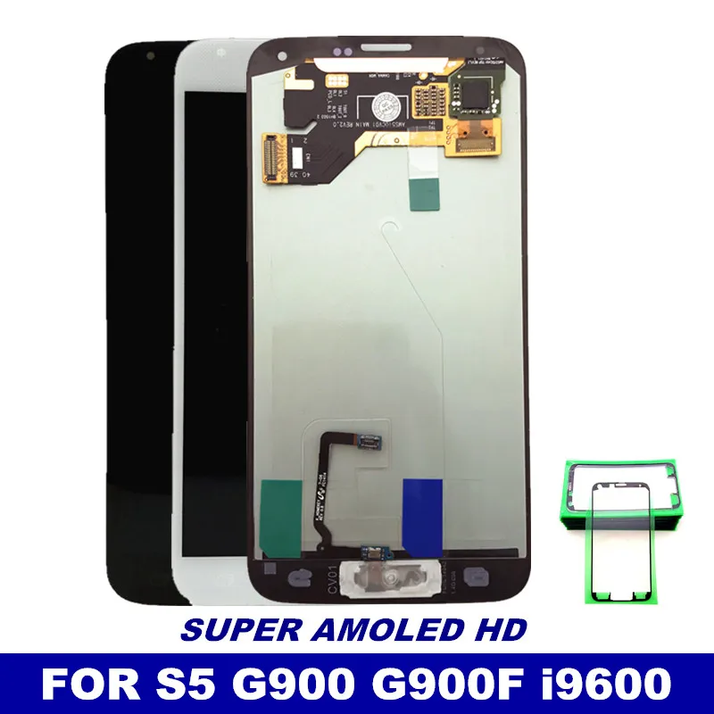 LCD Replacement For Samsung Galaxy S5 G900 G900F i9600 G900R G900H LCD Display Touch Screen Digitizer Assembly with Home Button
LCD Replacement For Samsung Galaxy S5 G900 G900F i9600 G900R G900H LCD Display Touch Screen Digitizer Assembly with Home Button