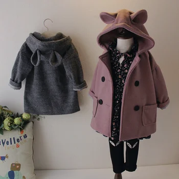 Cute Rabbit Ear Hooded Boys Girls Woolen Jacket Kids Winter Fall Loose Overcoat Cotton Puffer Childrens Warm Coat
Cute Rabbit Ear Hooded Boys Girls Woolen Jacket Kids Winter Fall Loose Overcoat Cotton Puffer Childrens Warm Coat