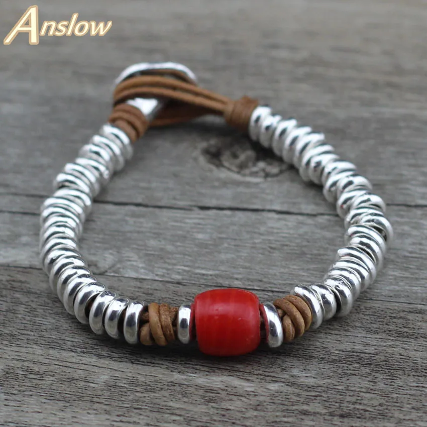 Anslow Hot Fashion Jewelry New Items Vintage Style Trendy Beads Antique Silver Leather Bracelet For Women Men Gift LOW0681LB
Anslow Hot Fashion Jewelry New Items Vintage Style Trendy Beads Antique Silver Leather Bracelet For Women Men Gift LOW0681LB