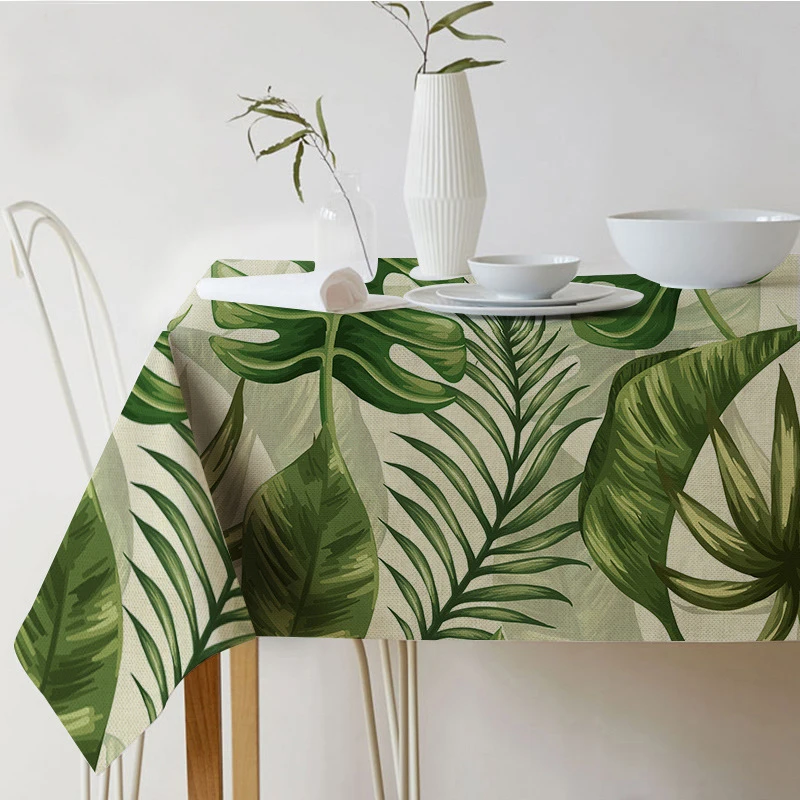 Table Cloth Rectangular Pastoral Style Tropical Plants Printed Tablecloth Home Decoration Dining Room Elegant Linen Table Cover
Table Cloth Rectangular Pastoral Style Tropical Plants Printed Tablecloth Home Decoration Dining Room Elegant Linen Table Cover