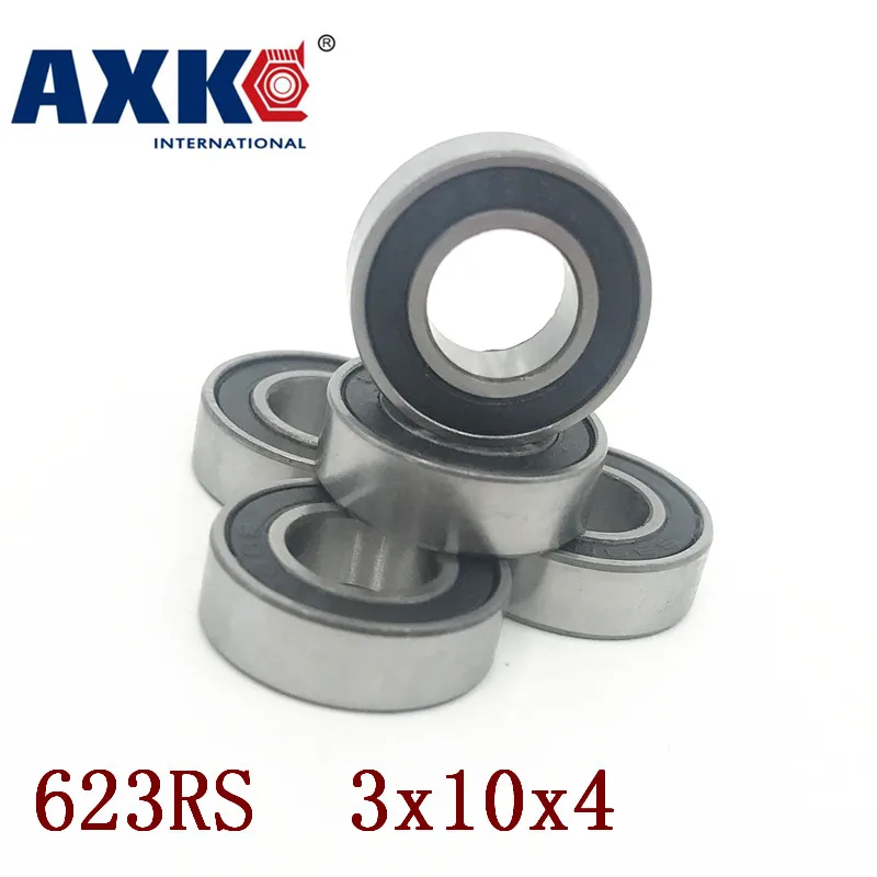1x 623-2RS Ball Bearing 10mm x 3mm x 4mm Free Shipping 2RS RS Rubber