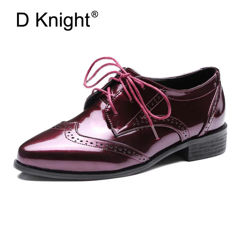 New 2018 Patent Leather Oxford Shoes For Women Pointed Toe Casual Brogue Shoes Woman British Style Lace Up Flats Size 34-43 D51
New 2018 Patent Leather Oxford Shoes For Women Pointed Toe Casual Brogue Shoes Woman British Style Lace Up Flats Size 34-43 D51