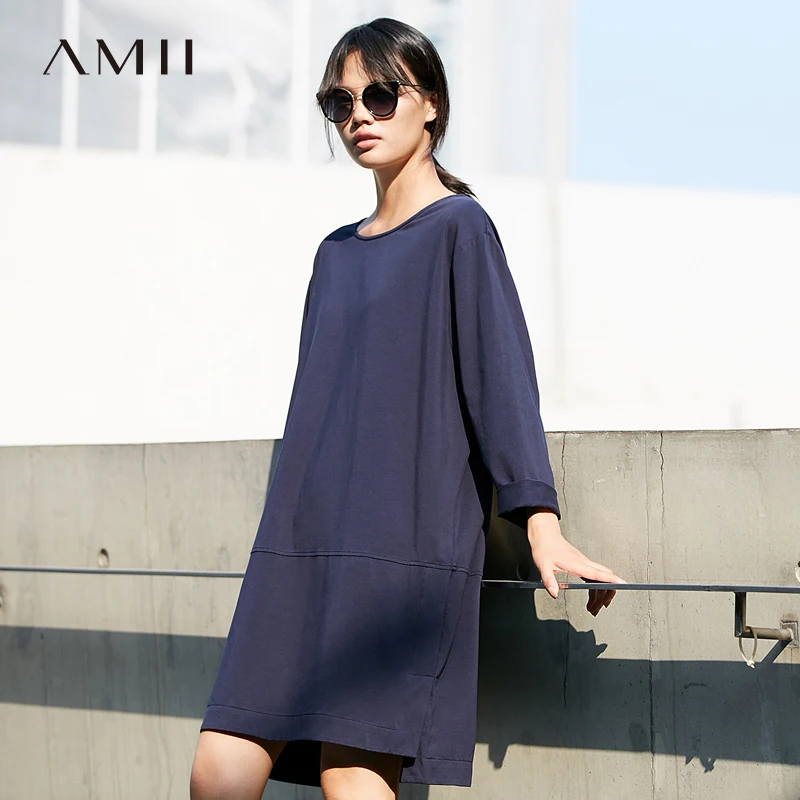Amii Women Minimalist Dress 2018 Straight Solid Long Sleeve Knee Length Female Dresses
Amii Women Minimalist Dress 2018 Straight Solid Long Sleeve Knee Length Female Dresses